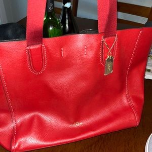 Red coach bag